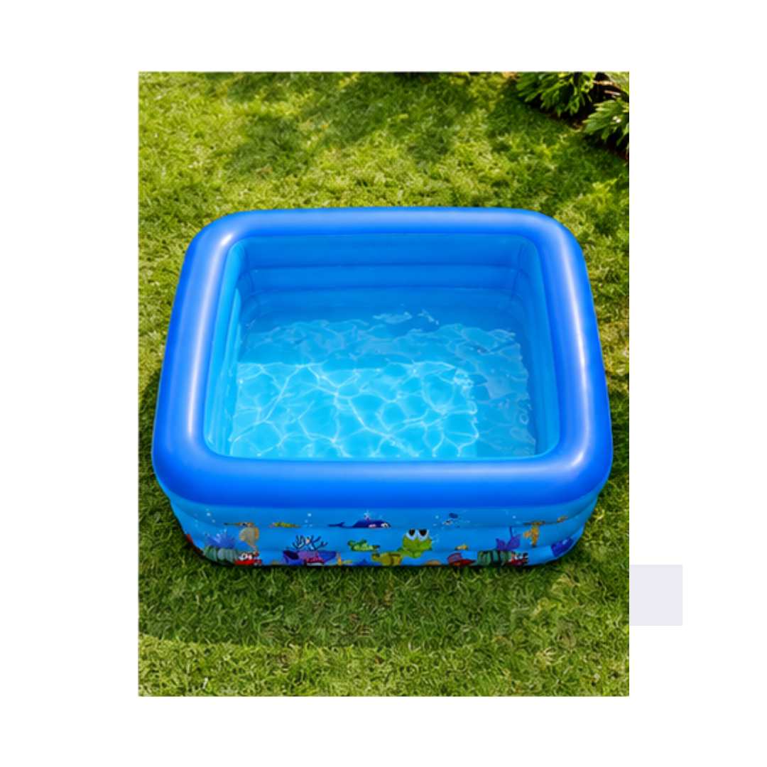 PISCINA INFLABLE RECTANGULAR CON DISEÑO 180X145X60 - 2