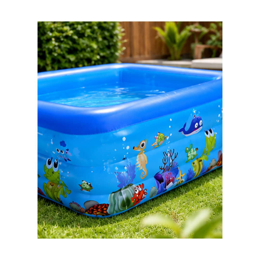 PISCINA INFLABLE RECTANGULAR CON DISEÑO 180X145X60 - 3
