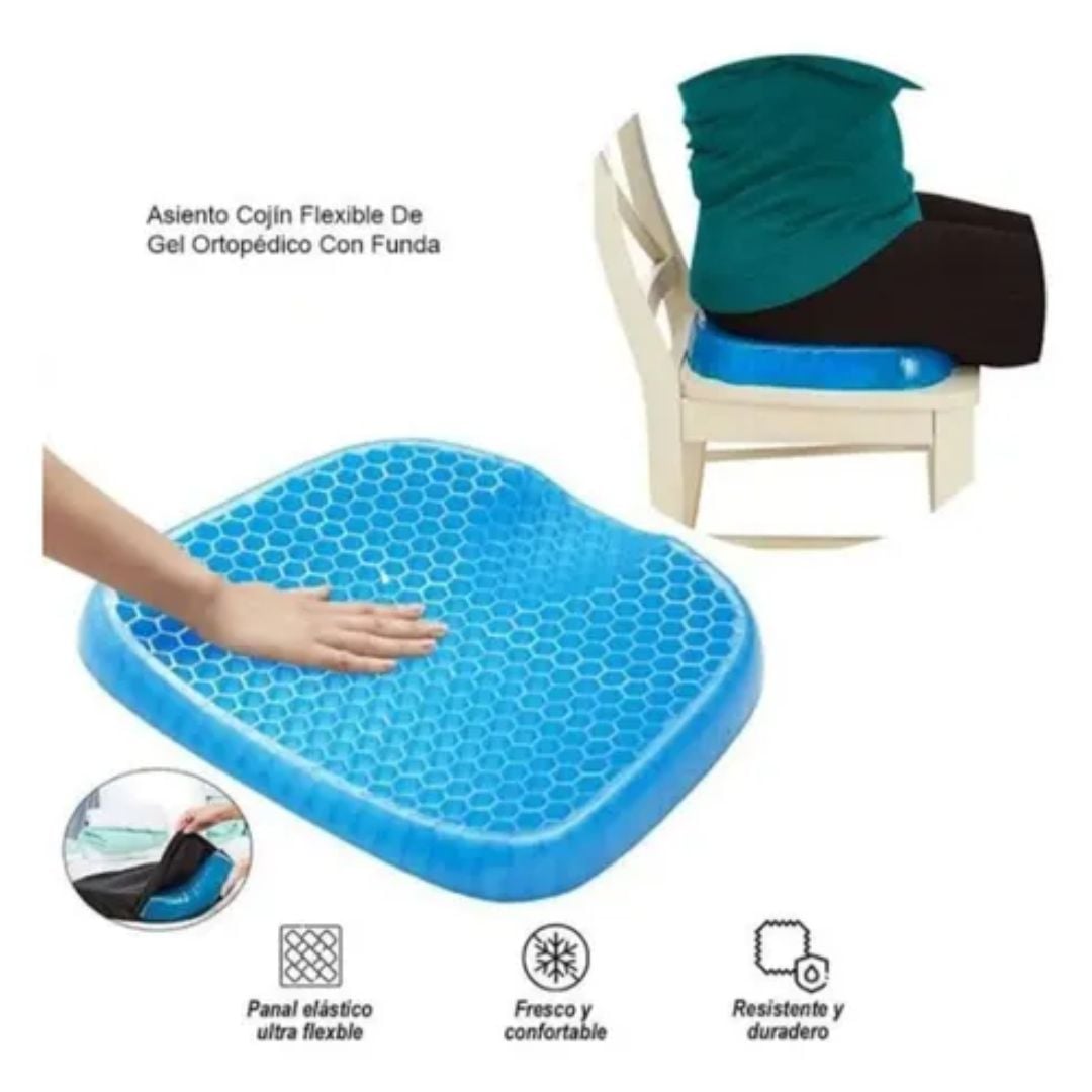 COJÍN DE GEL DE SILICONA ORTOPÉDICO CON FUNDA - 2