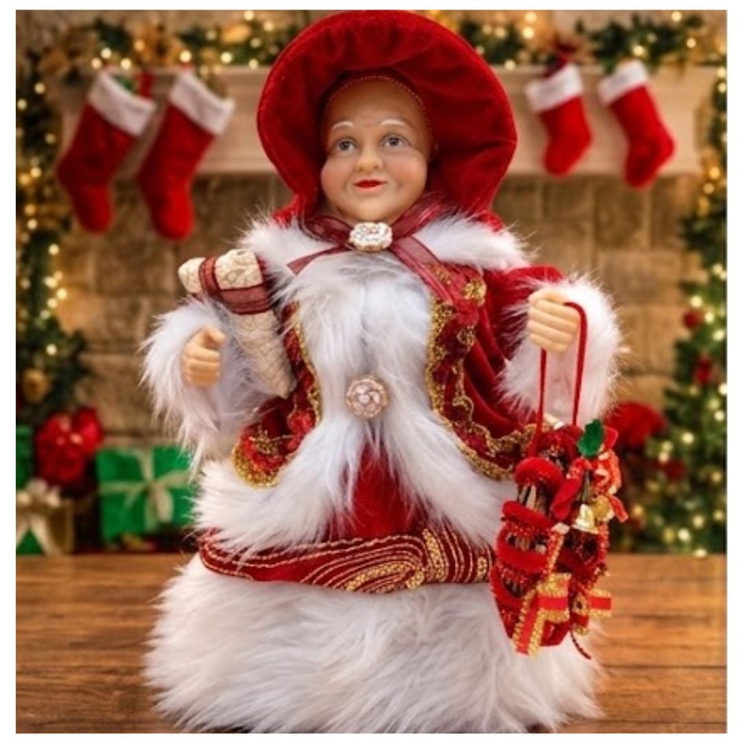 MUÑECA DECORATIVA DE MAMÁ NOELA NAVIDEÑA - 1