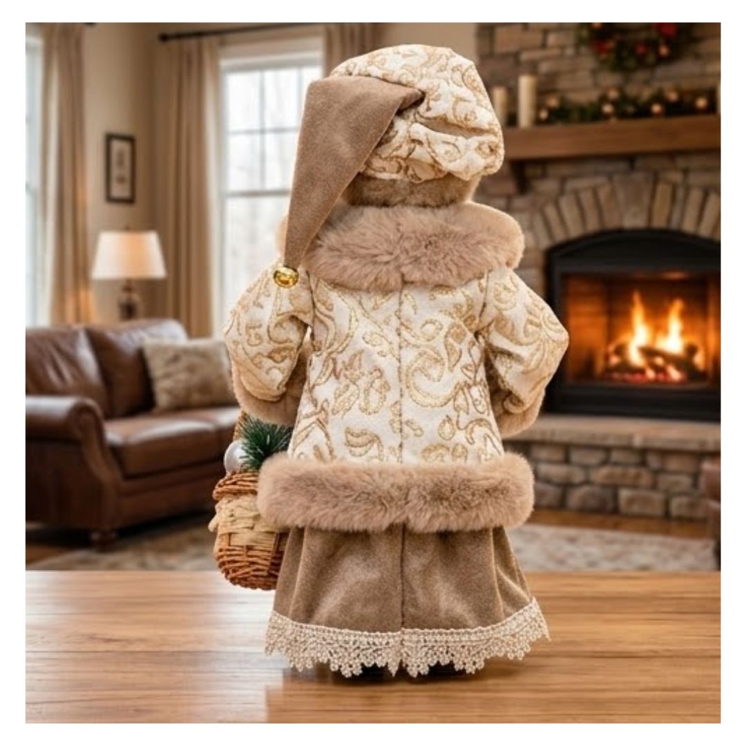 MUÑECA DECORATIVA DE MAMÁ NOELA CON CANASTA - 2