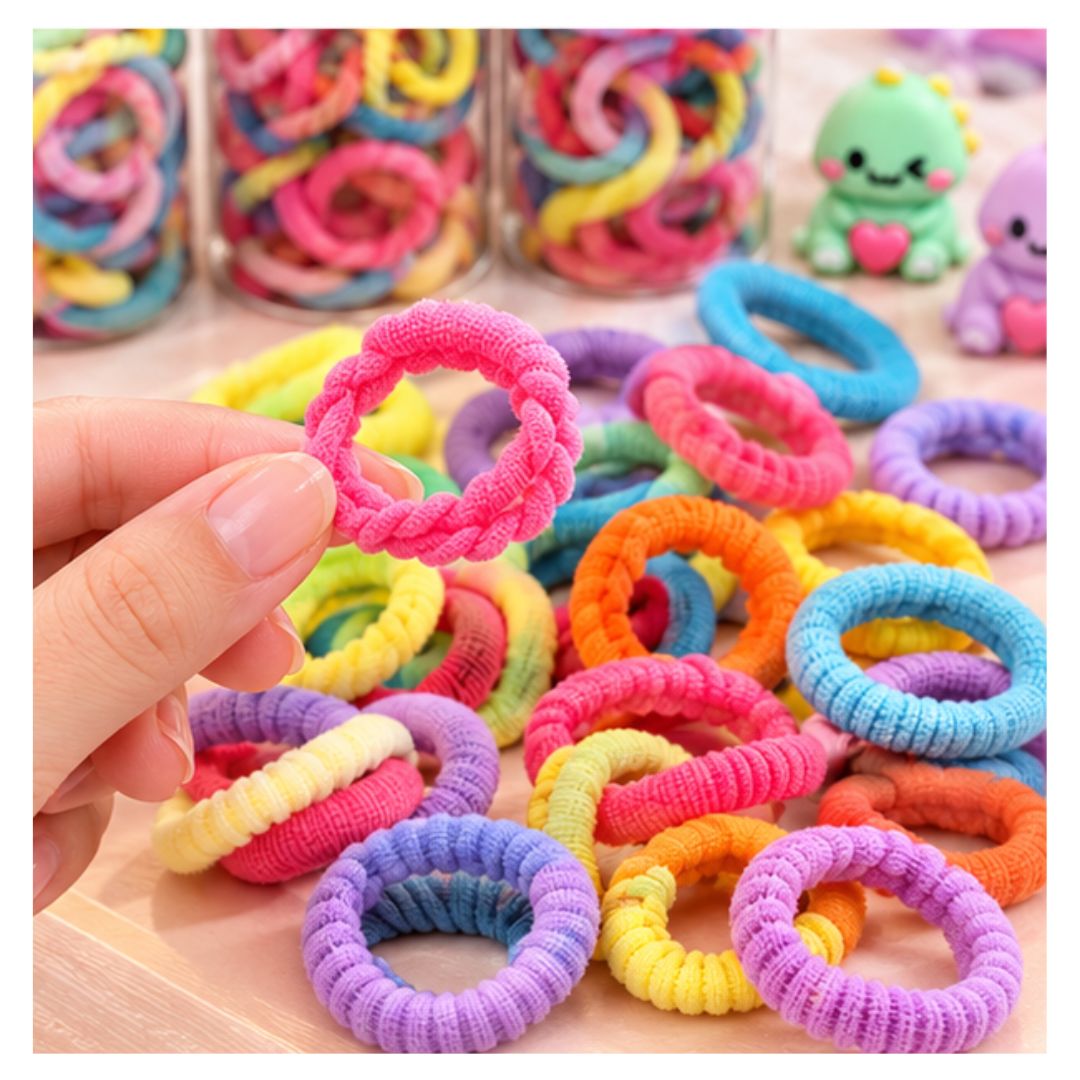 PACK DE 12 DE SET DE LIGAS PARA EL CABELLO CON TAPA DE DINOSAURIO - 2