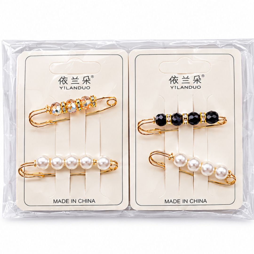 PACK DE 12 DE BROCHE DECORATIVO PARA ROPA - 1