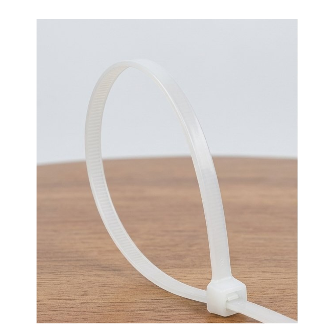 PACK DE 6 CINTILLOS DE SEGURIDAD BLANCO DE 20 CM - 2
