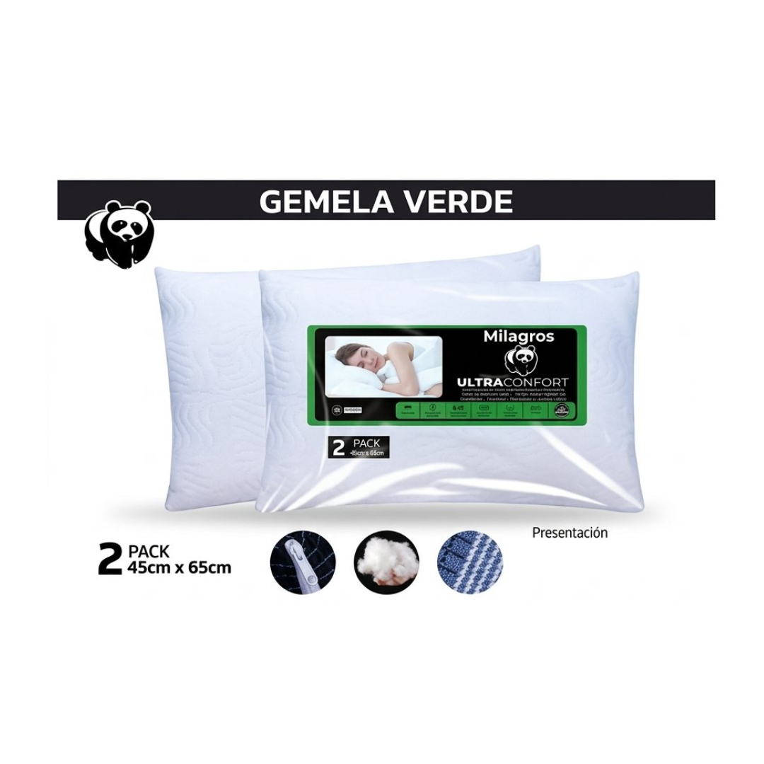 ALMOHADA VERDE PREMIUM 45 X 65 - 2