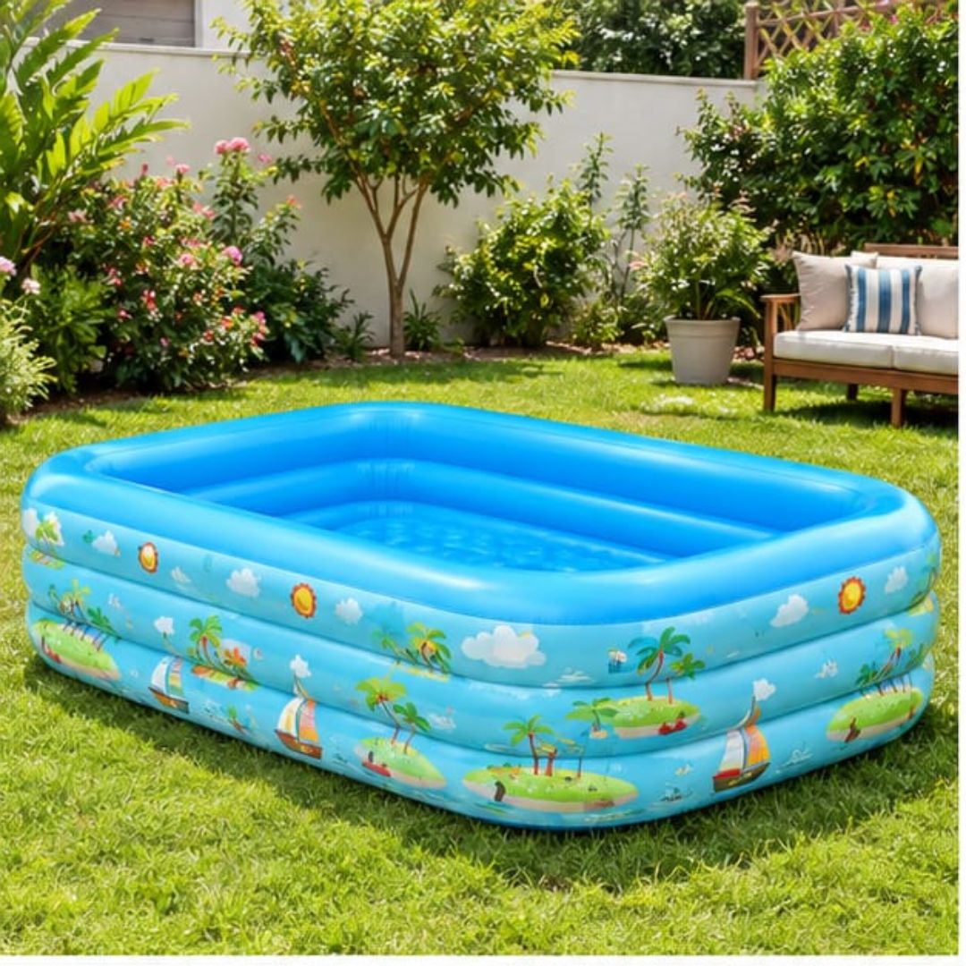 PISCINA INFLABLE FAMILIAR RECTANGULAR - 1