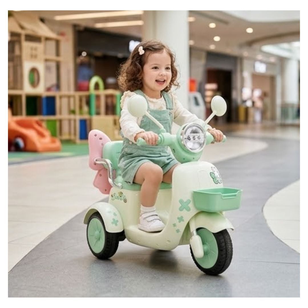 TRIMOTO ELÉCTRICA INFANTIL CON CESTA DELANTERA - 1