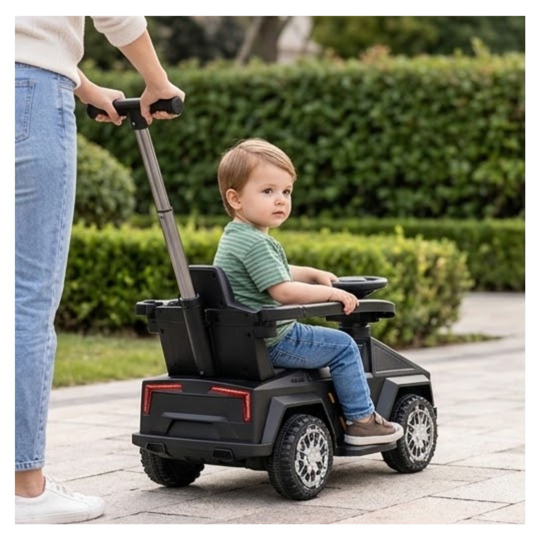 CARRO ELÉCTRICO PARA NIÑOS CON BARRA DE EMPUJE - 3