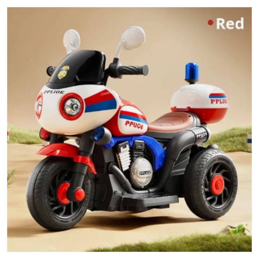 MOTO ELÉCTRICA POLICIAL DE 3 RUEDAS PARA NIÑOS - 1