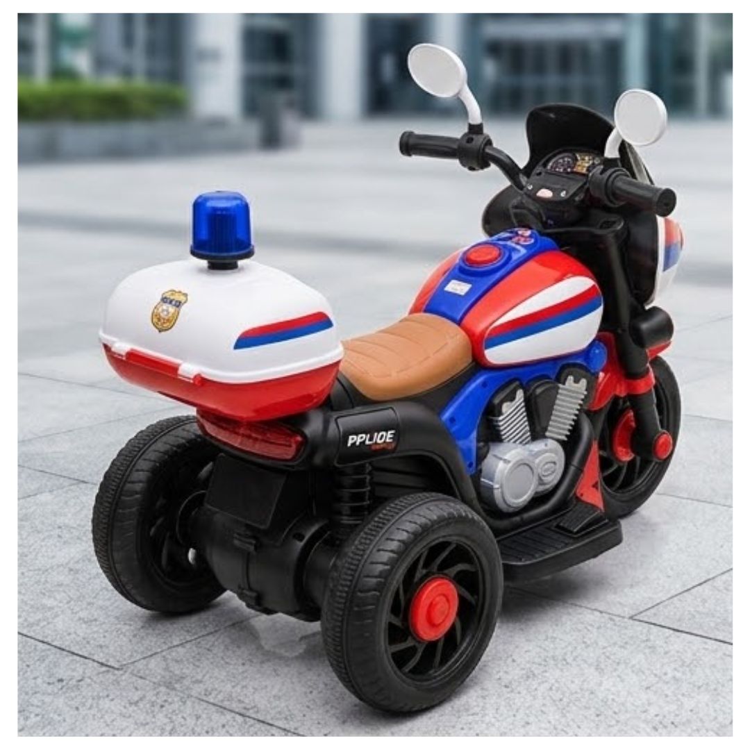 MOTO ELÉCTRICA POLICIAL DE 3 RUEDAS PARA NIÑOS - 2