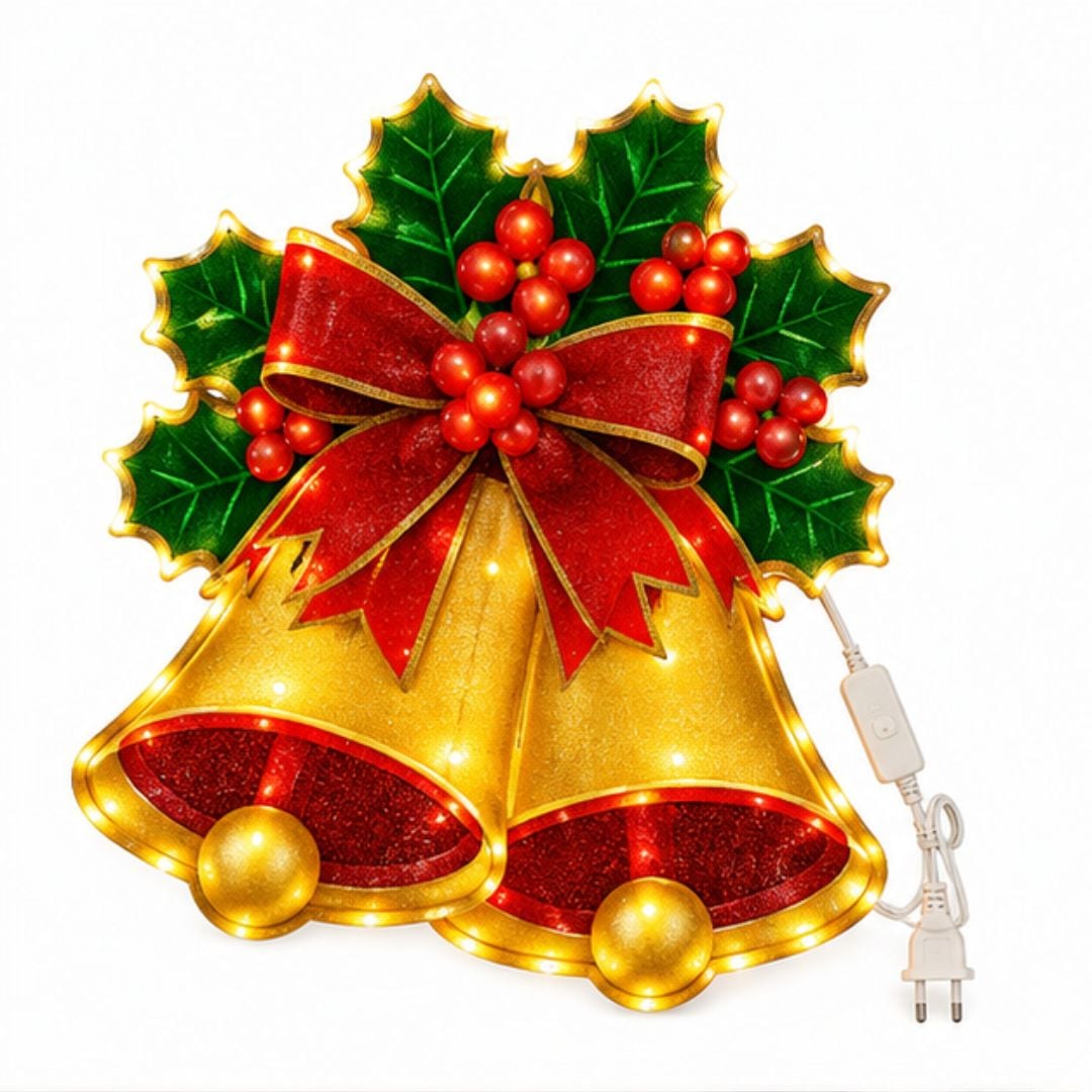 ADORNO NAVIDEÑO LED DE DOBLE CAMPANA - 1