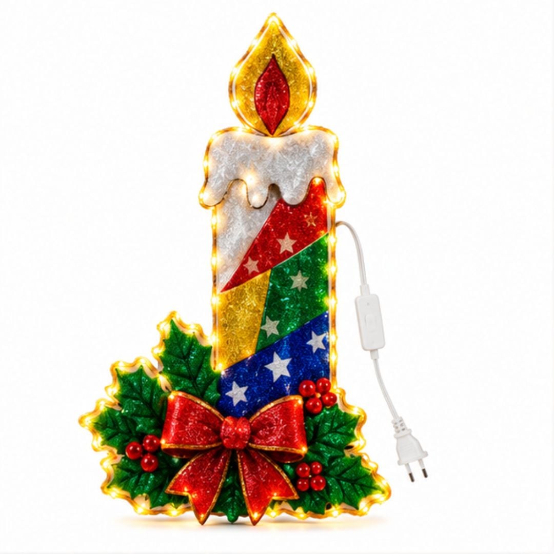ADORNO NAVIDEÑO LED EN FORMA DE VELA - 1
