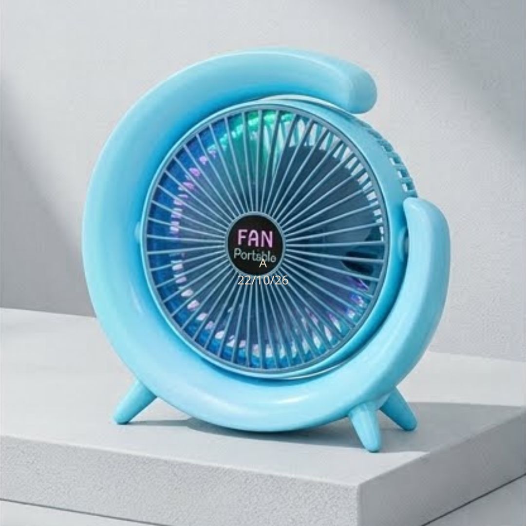 VENTILADOR PORTÁTIL CON LUCES LED - 1