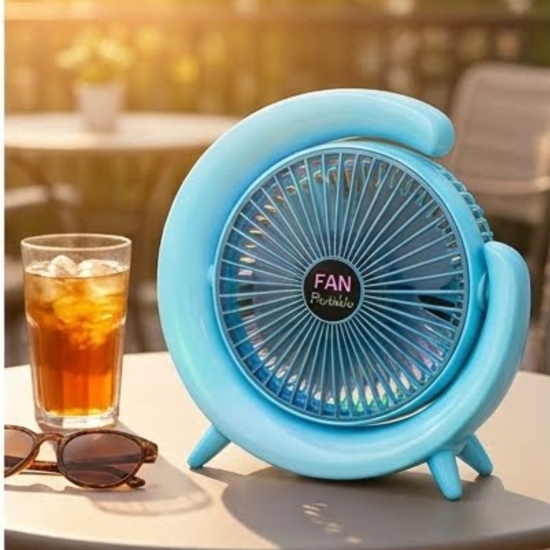 VENTILADOR PORTÁTIL CON LUCES LED - 2