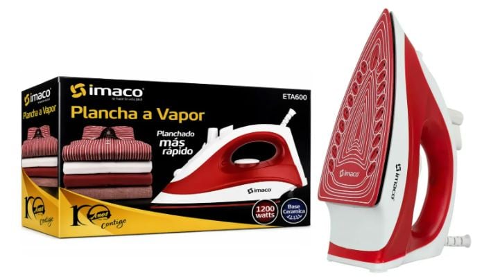 PLANCHA DE ROPA IMACO ETA600 BASE CERÁMICA 1200W - 1