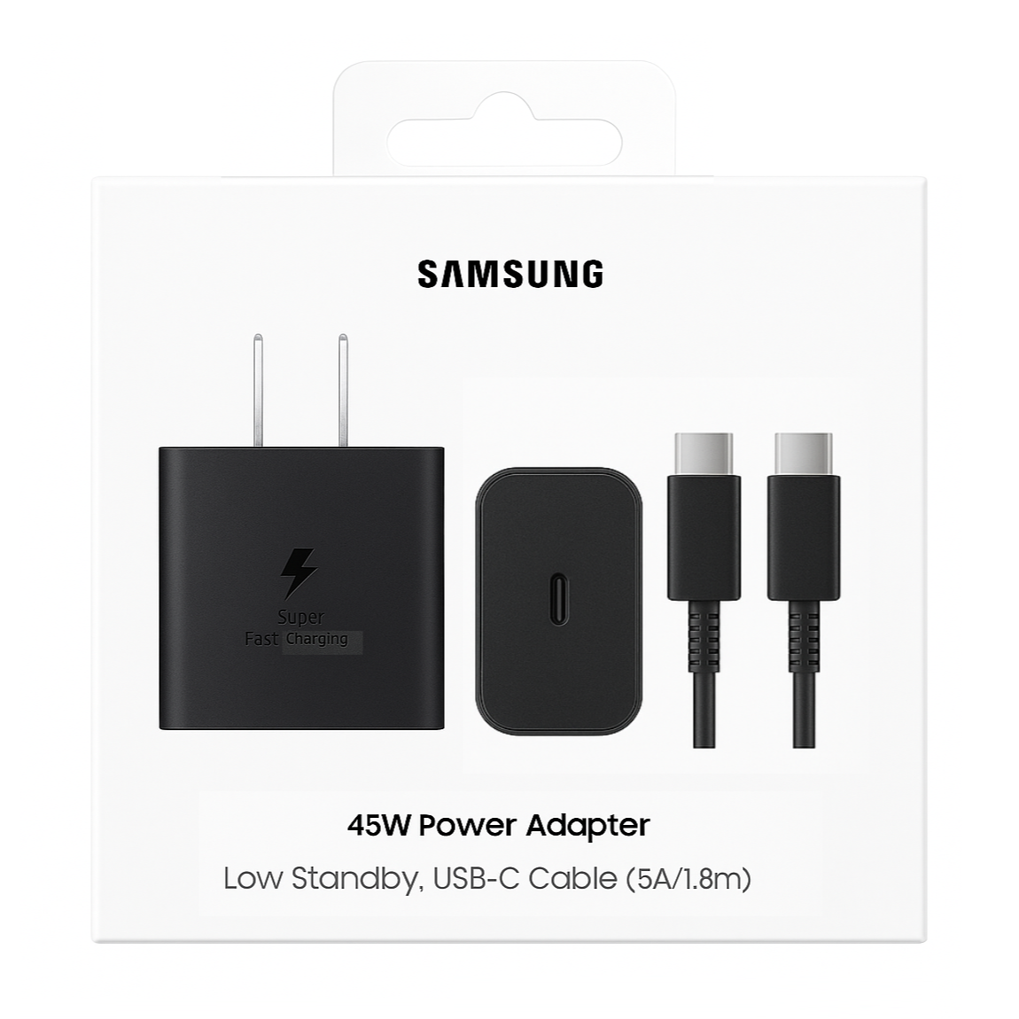 CARGADOR SAMSUNG 45W USB C CON CABLE SUPER RÁPIDA - 2