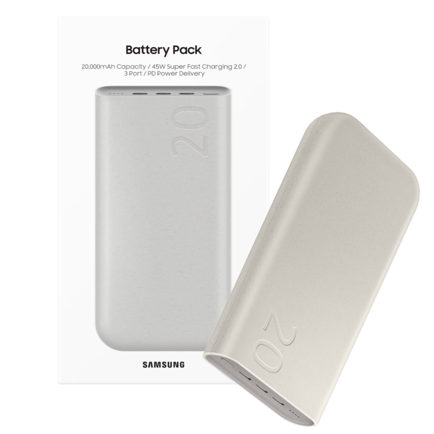 POWER BANK SAMSUNG 20000MAH CARGA RÁPIDA 45W BEIGE - 1