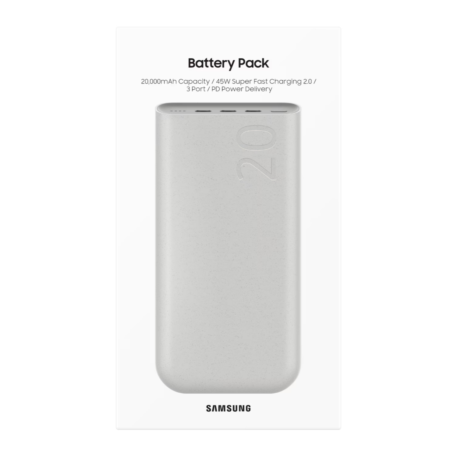 POWER BANK SAMSUNG 20000MAH CARGA RÁPIDA 45W BEIGE - 2
