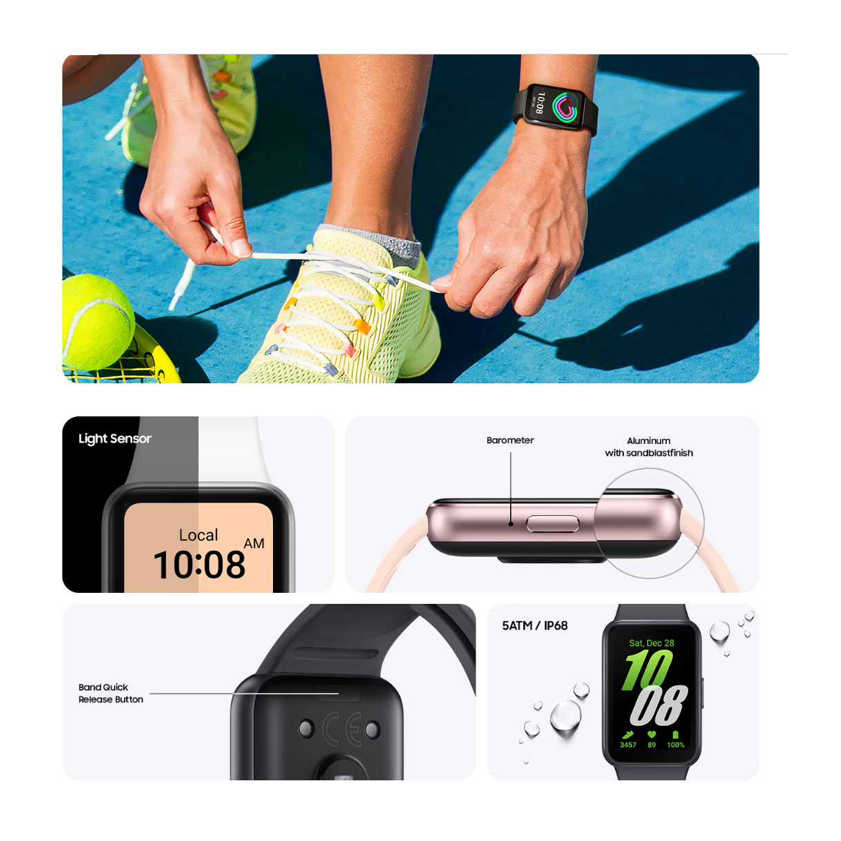 SMARTWATCH SAMSUNG GALAXY FIT3 AMOLED 1.6 BLUETOOTH NEGRO - 5