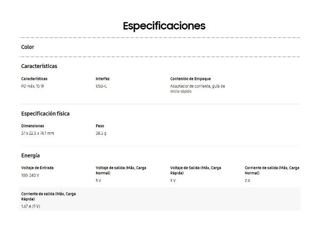 CARGADOR SAMSUNG TIPO C 15W - 4