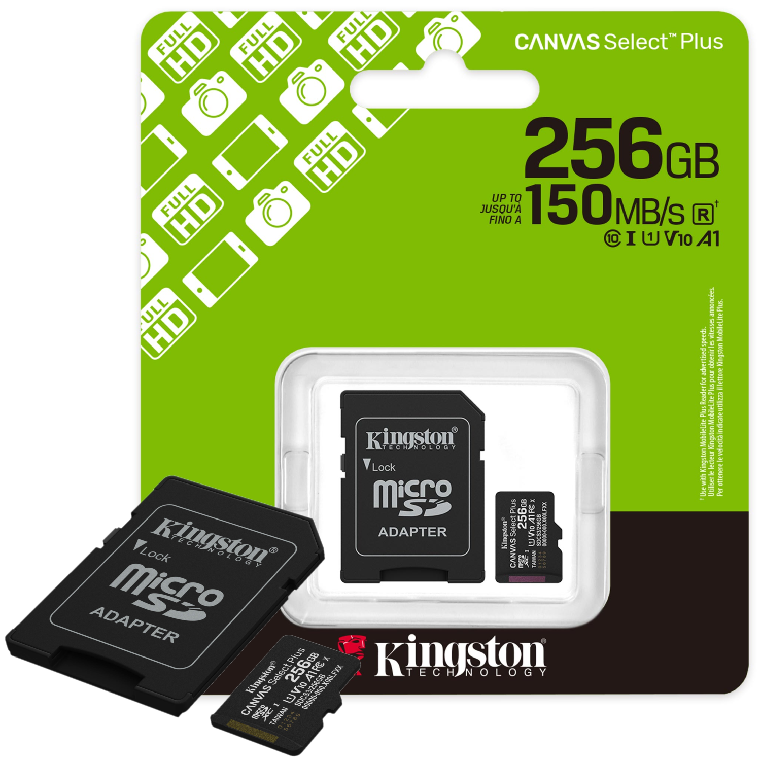 MEMORIA MICRO SD KINGSTON 256GB CLASE 10 - 1
