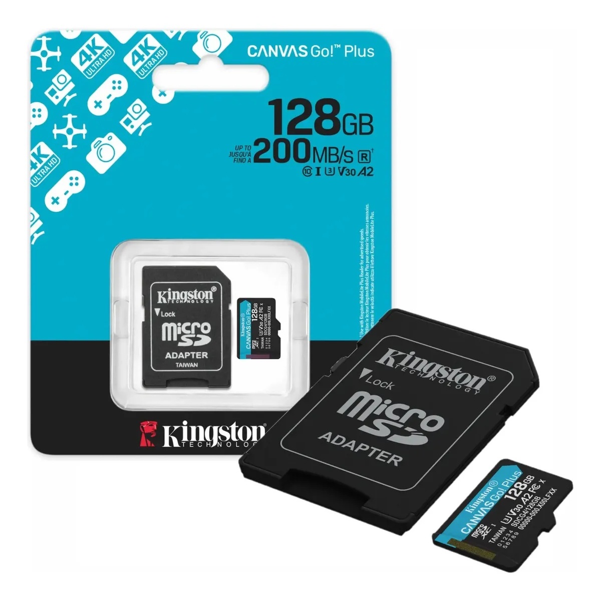MEMORIA MICRO SD KINGSTON 128GB CANVAS GO - 1