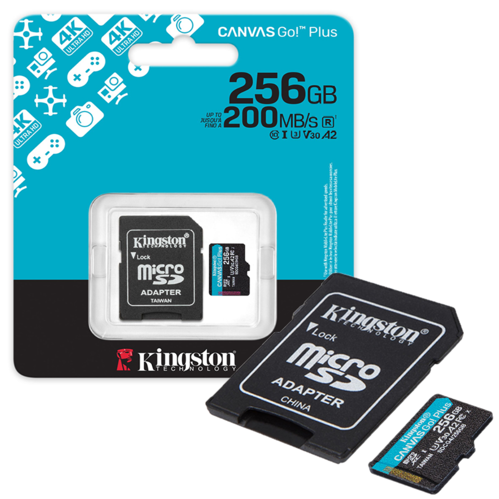 MEMORIA MICRO SD KINGSTON 256GB CANVAS GO - 1