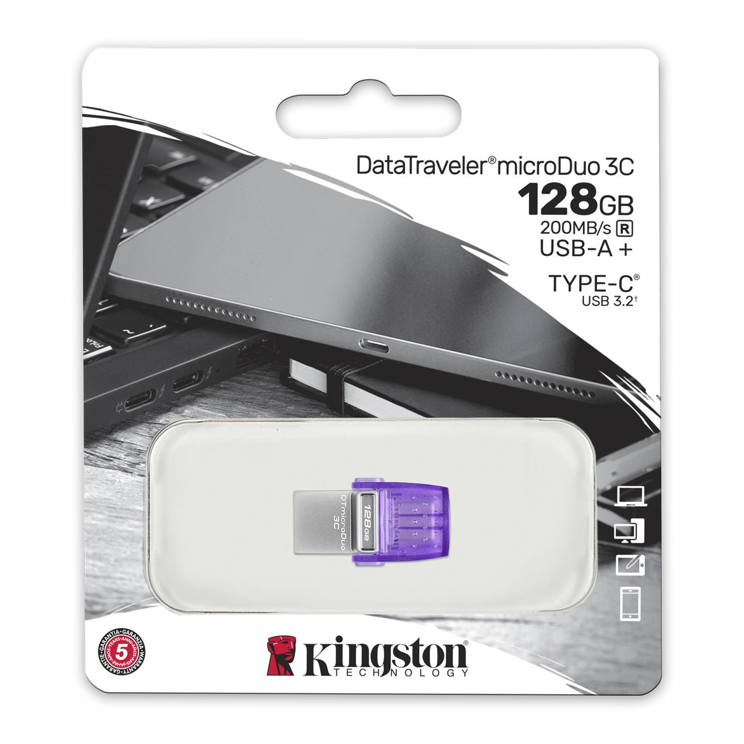MEMORIA USB KINGSTON 128GB MICRO DUO DATATRAVELER - 3