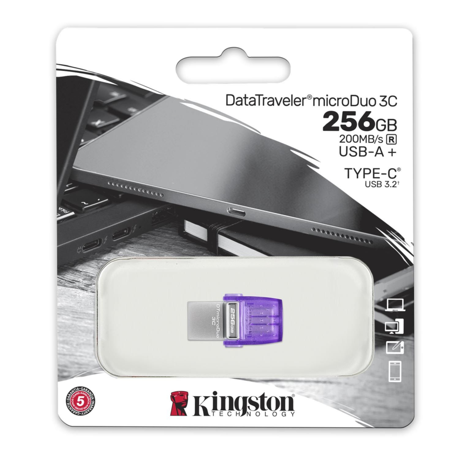 MEMORIA USB KINGSTON 256GB MICRO DUO DATATRAVELER - 4