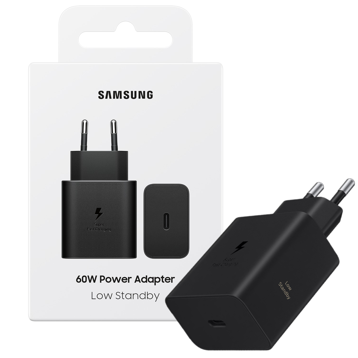 CARGADOR SAMSUNG 60W CARGA SUPER RAPIDA USB-C - 1