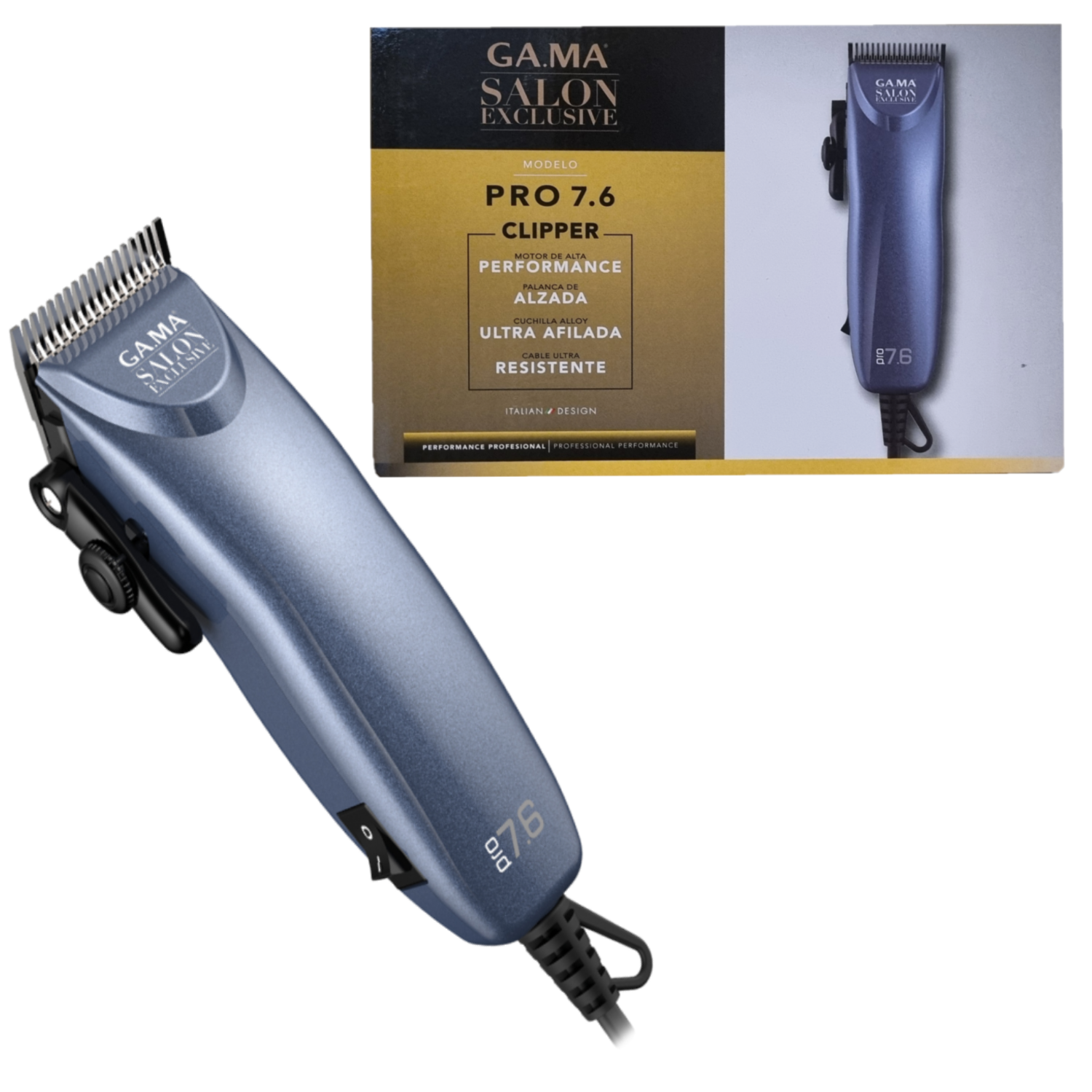CORTADORA DE CABELLO PROFESIONAL GAMA PRO 7.6 PARA SALONES - 1