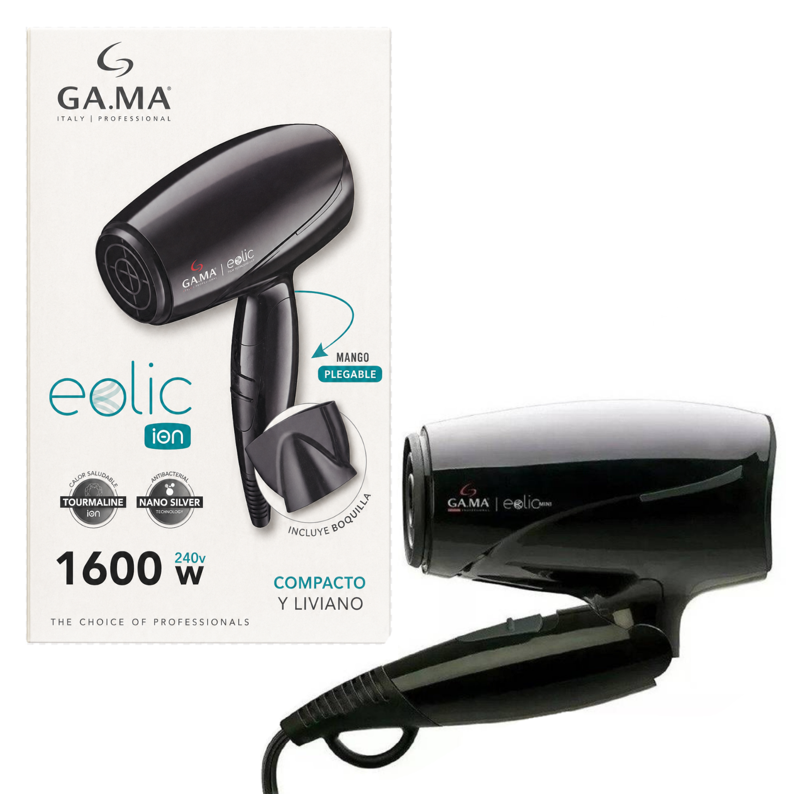 SECADORA DE CABELLO GAMA 1600W EOLIC - 1