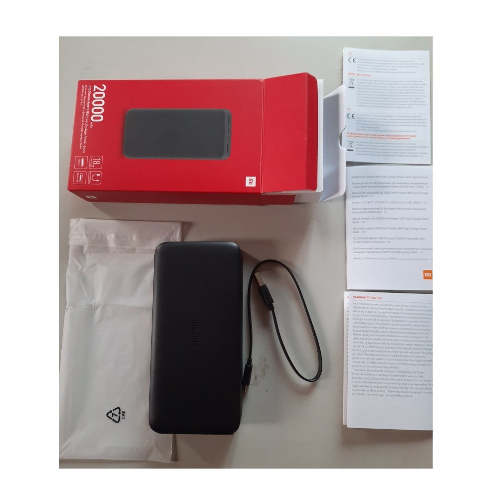 POWER BANK XIAOMI 20000 MAH CARGA RÁPIDA NEGRO - 3