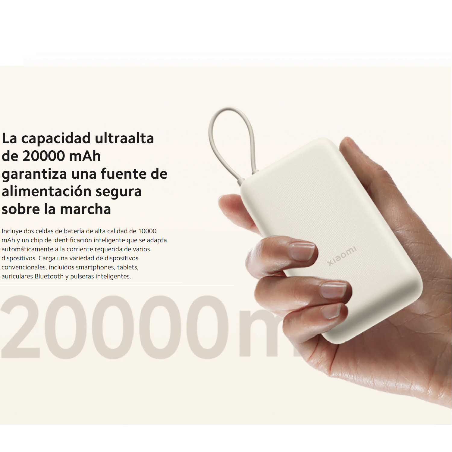POWER BANK XIAOMI 20000 MAH CARGA RÁPIDA 33W - 5