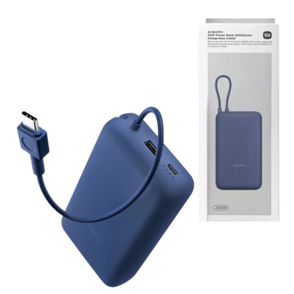 POWER BANK XIAOMI 20000 MAH CARGA RÁPIDA 33W AZUL - 1