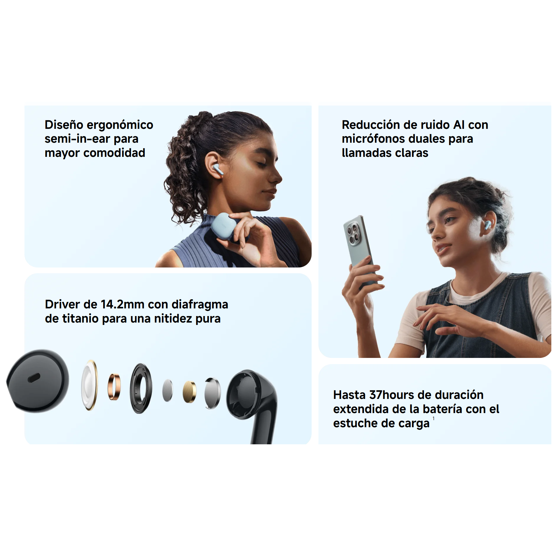 AUDIFONOS XIAOMI REDMI BUDS 8 ACTIVE BLUETOOTH BLANCO - 5