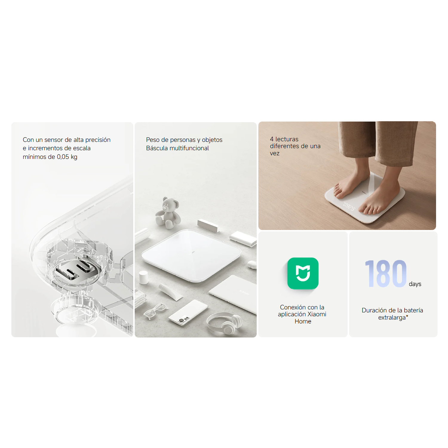 BALANZA INTELIGENTE XIAOMI SMART SCALE S200 BLANCO - 6
