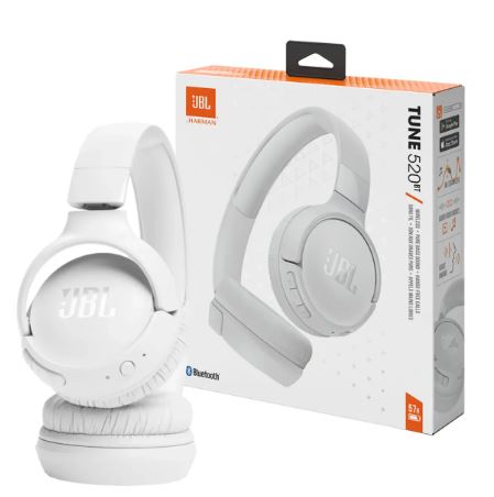 AUDÍFONOS JBL TUNE 520BT BLUETOOTH PURE BASS BLANCO - 1