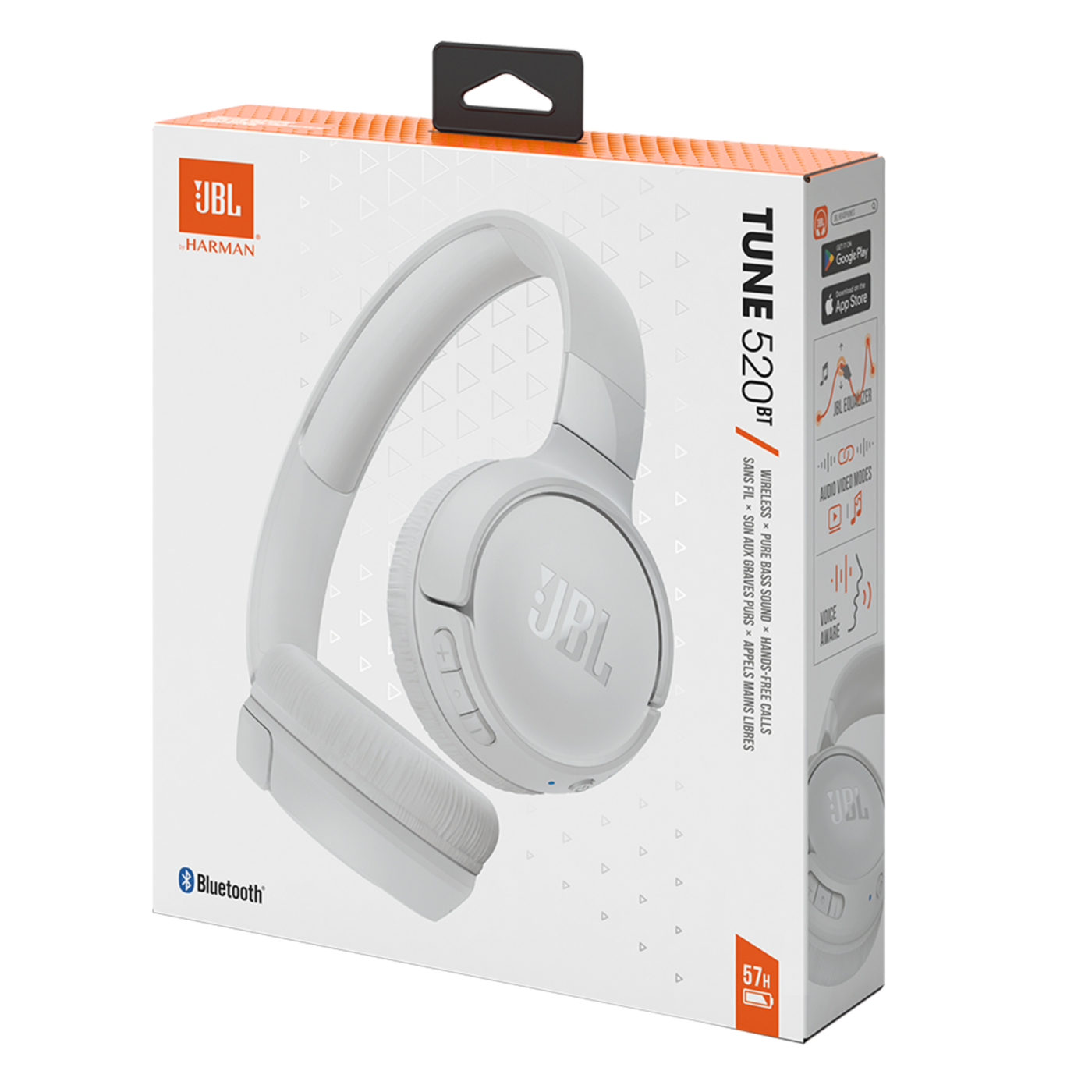 AUDÍFONOS JBL TUNE 520BT BLUETOOTH PURE BASS BLANCO - 2