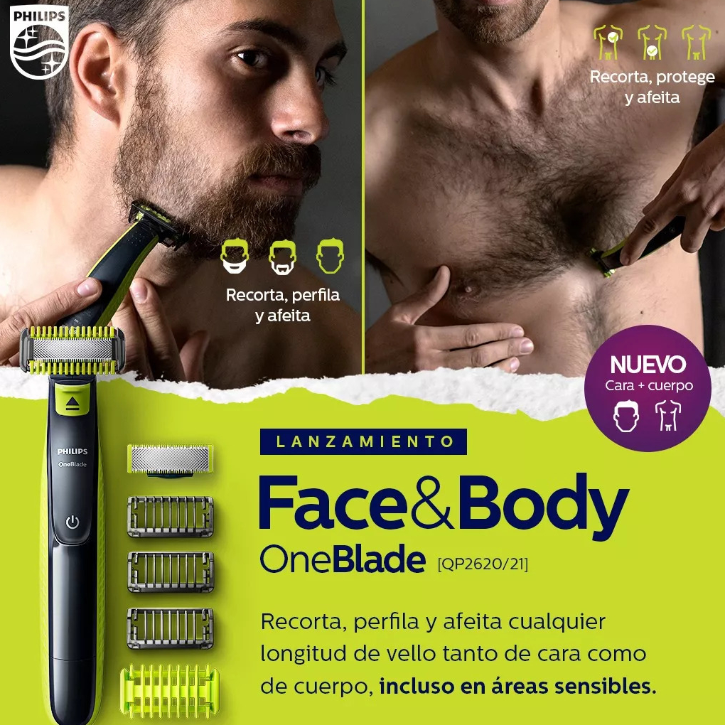 AFEITADORA PHILIPS ONE BLADE QP2824 BARBA Y CUERPO - 6