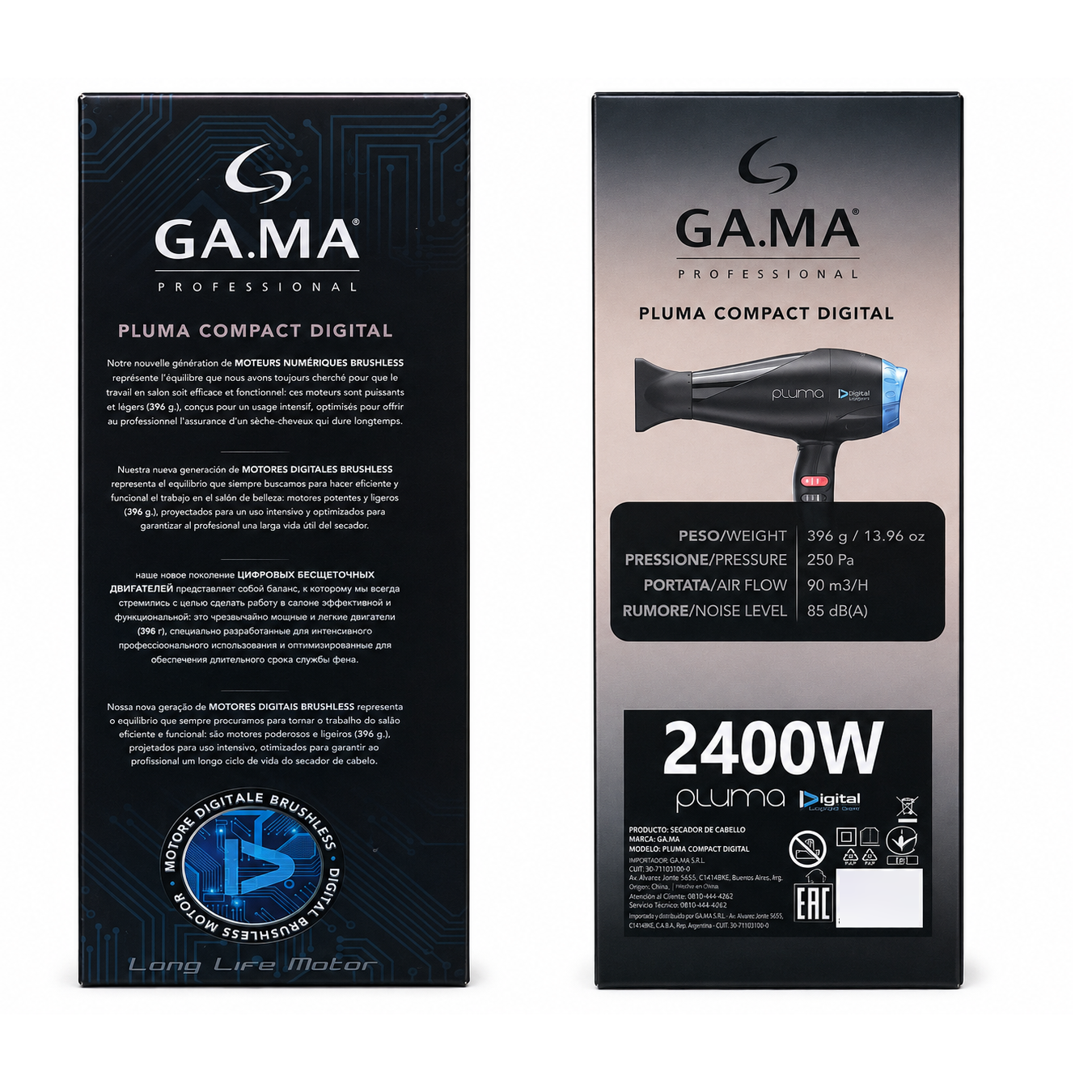 SECADORA DE CABELLO GAMA PROFESIONAL 2400W CON DIFUSOR PLUMA - 7