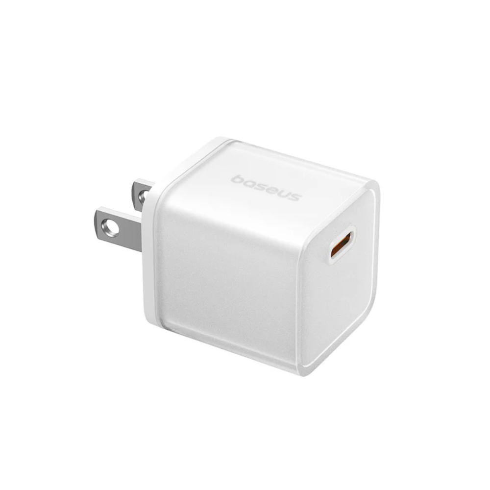 CARGADOR BASEUS 30W USB-C PD CARGA RÁPIDA IPHONE GAN5S BLANCO - 2