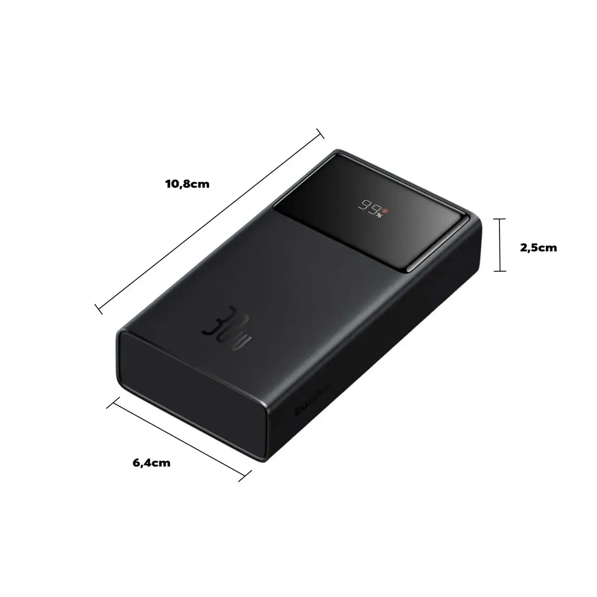 POWER BANK BASEUS 10000MAH 30W PANTALLA DIGITAL USB-C PD - 4