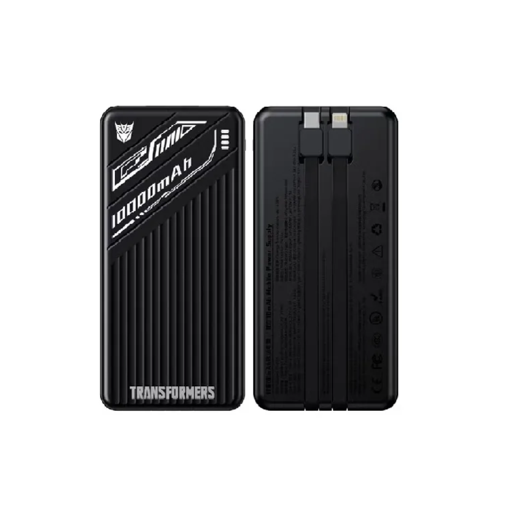 POWER BANK TRANSFORMERS 10000MAH 22.5W CARGA RÁPIDA NEGRO - 3