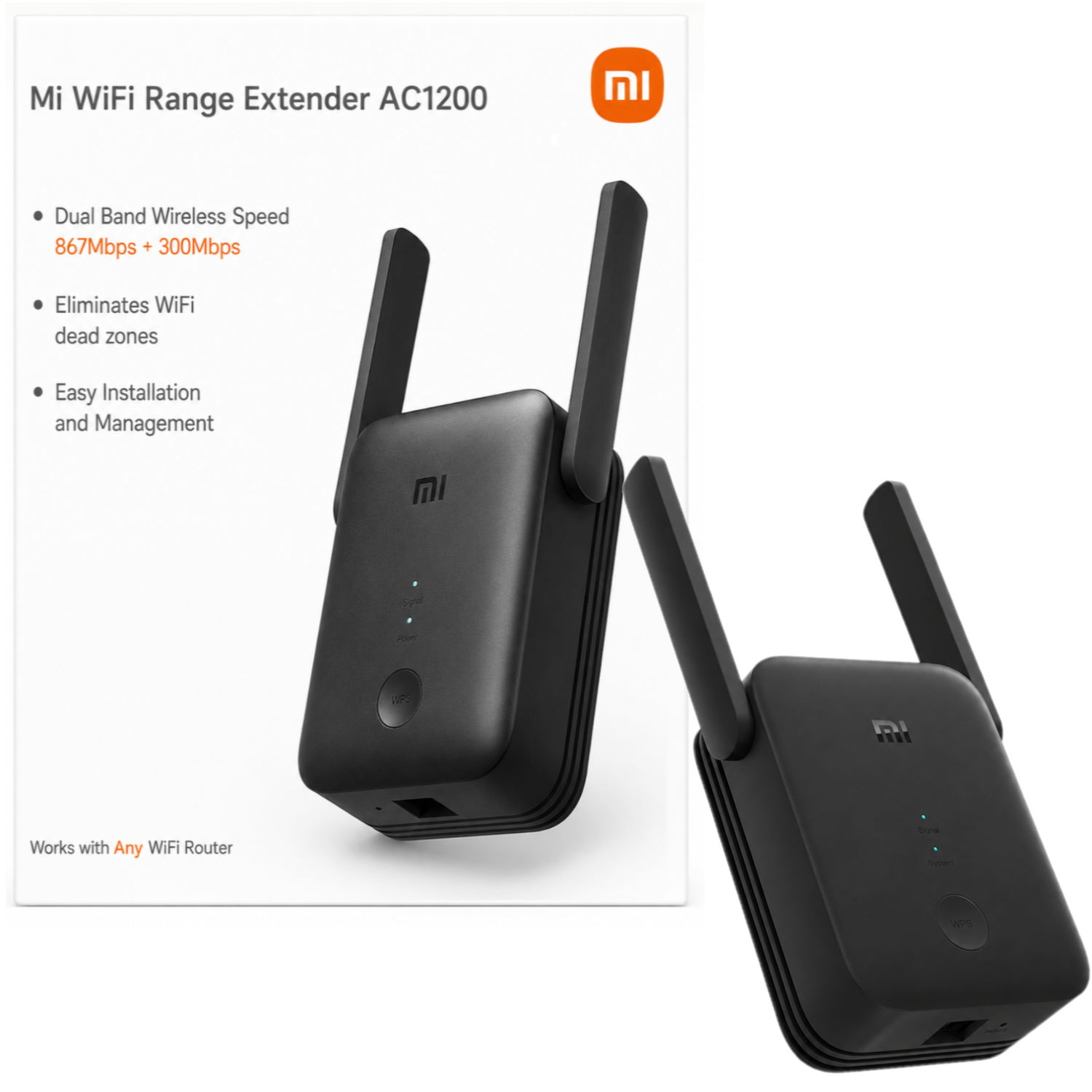 REPETIDOR WIFI XIAOMI AC1200 DOBLE BANDA AMPLIFICADOR - 1