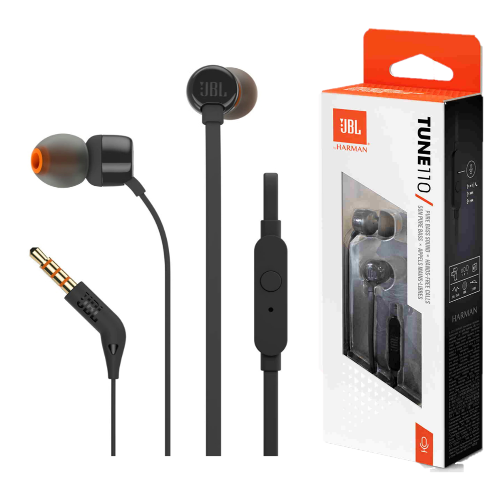 AUDÍFONOS JBL T110 NEGRO - 1