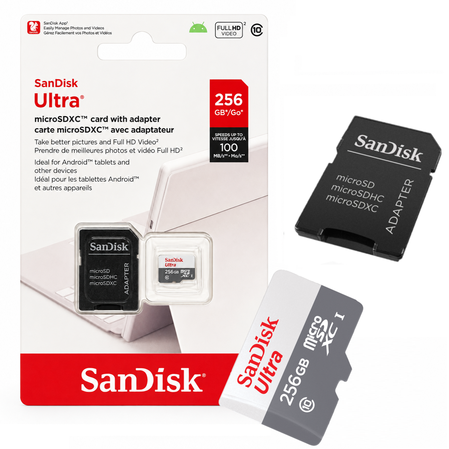 MEMORIA MICRO SD SANDISK 256GB ULTRA CLASE 10 - 1
