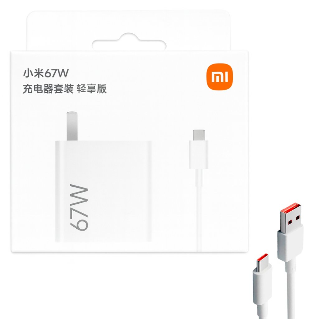 CARGADOR XIAOMI 67W CARGA RÁPIDA CON CABLE TIPO C - 1