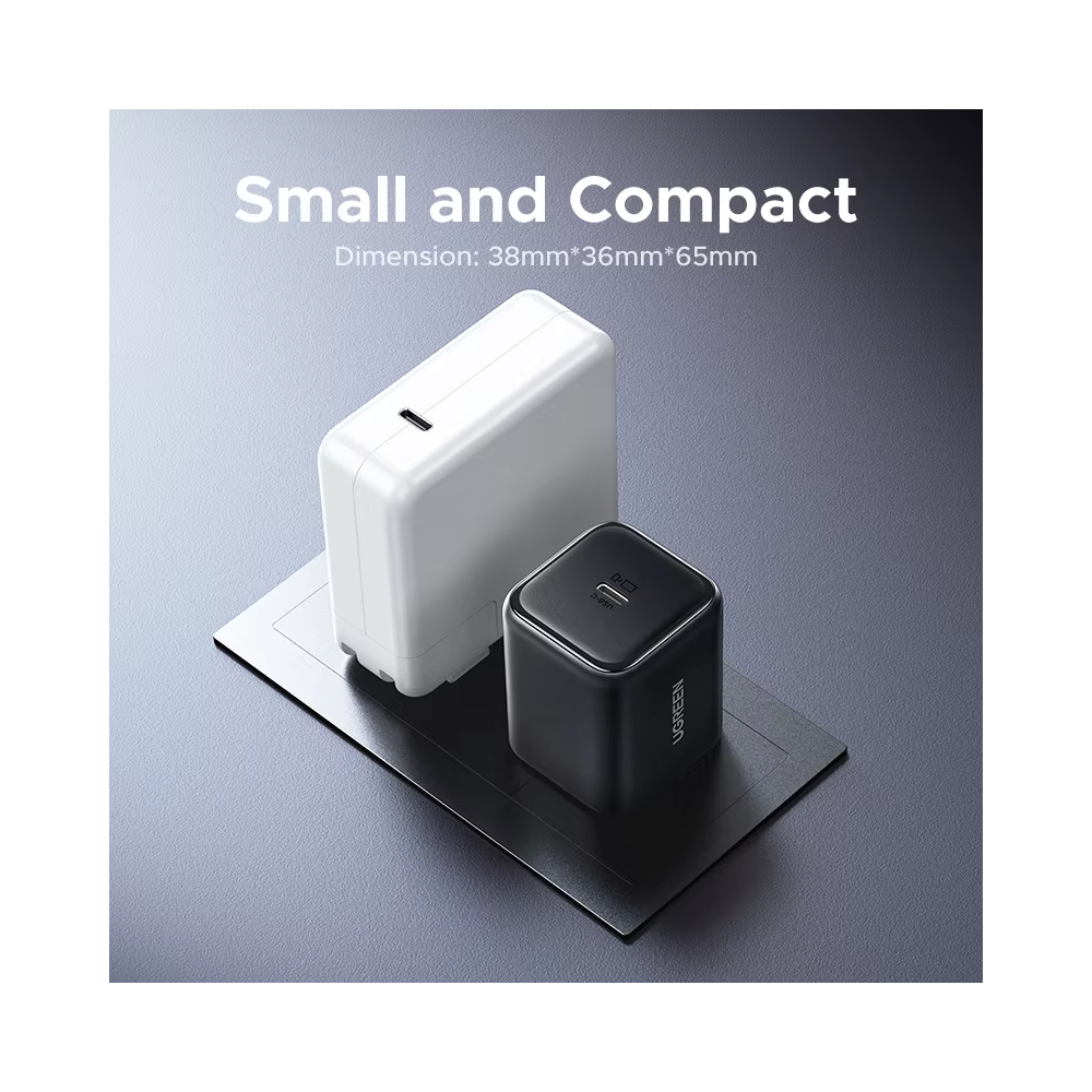 CARGADOR UGREEN 45W CARGA RÁPIDA GAN USB-C NEGRO - 4