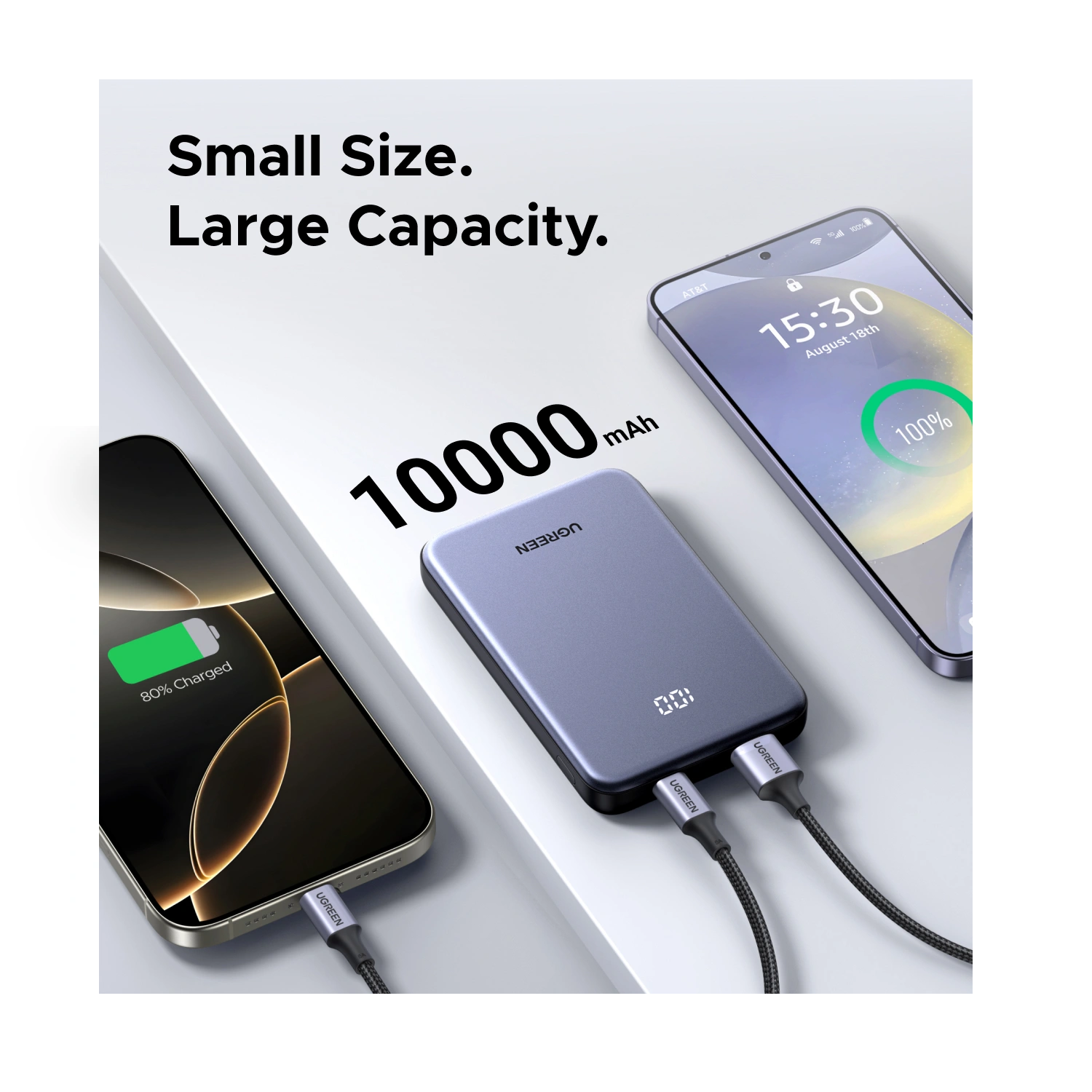 POWER BANK UGREEN 10000MAH 20W CARGA RÁPIDA USB C - 7